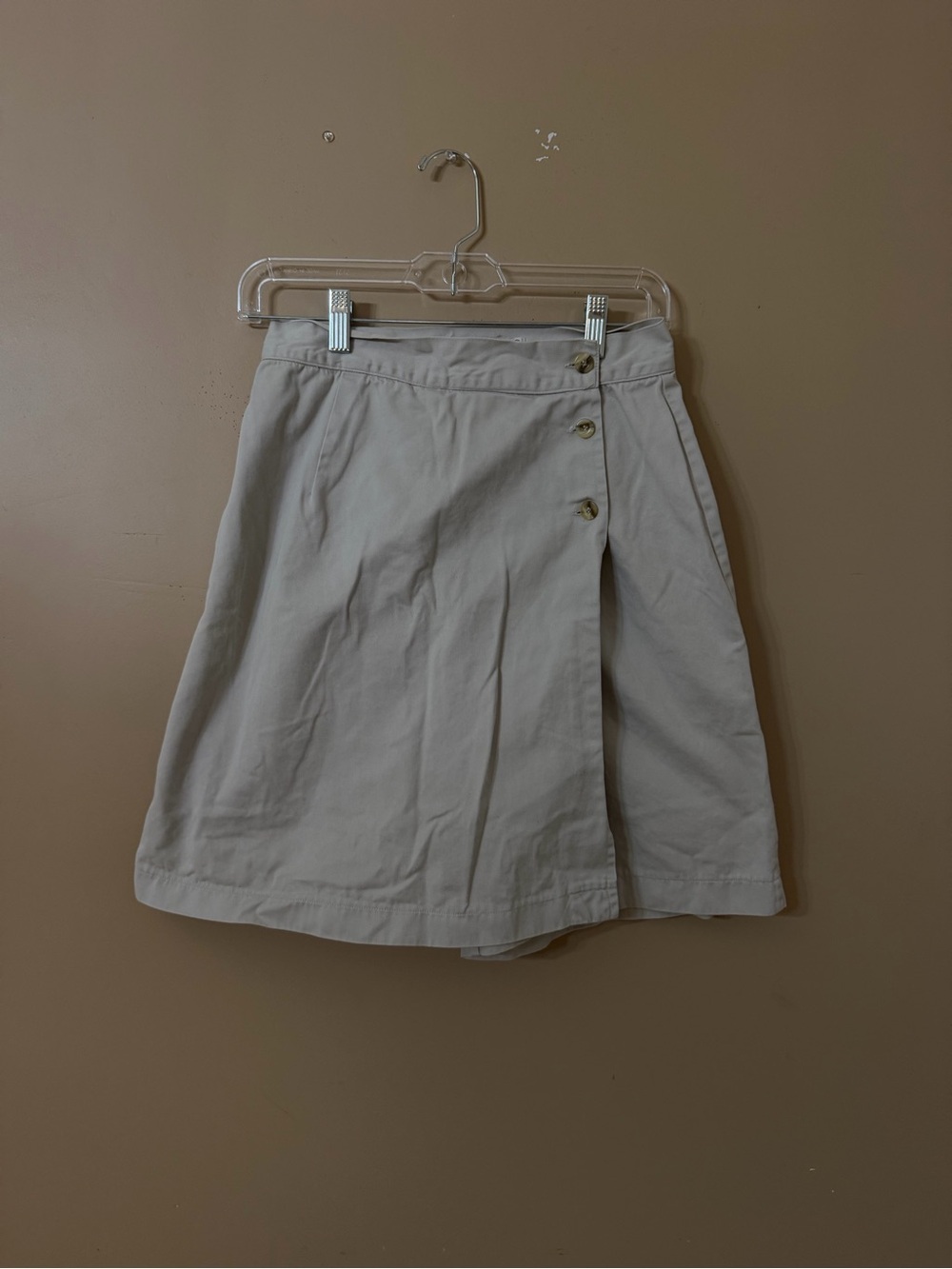 Button skirt front, back are shorts! Vacation but clean look
